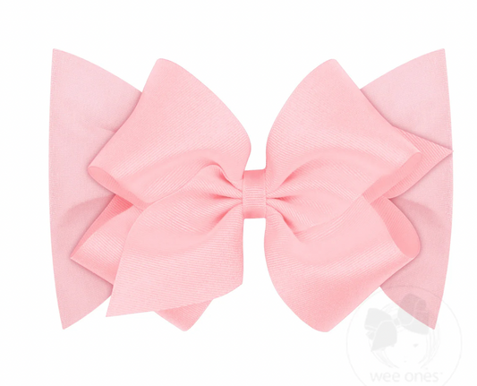 King Bow on Matching Jersey Headband, Light Pink - Magpies Paducah