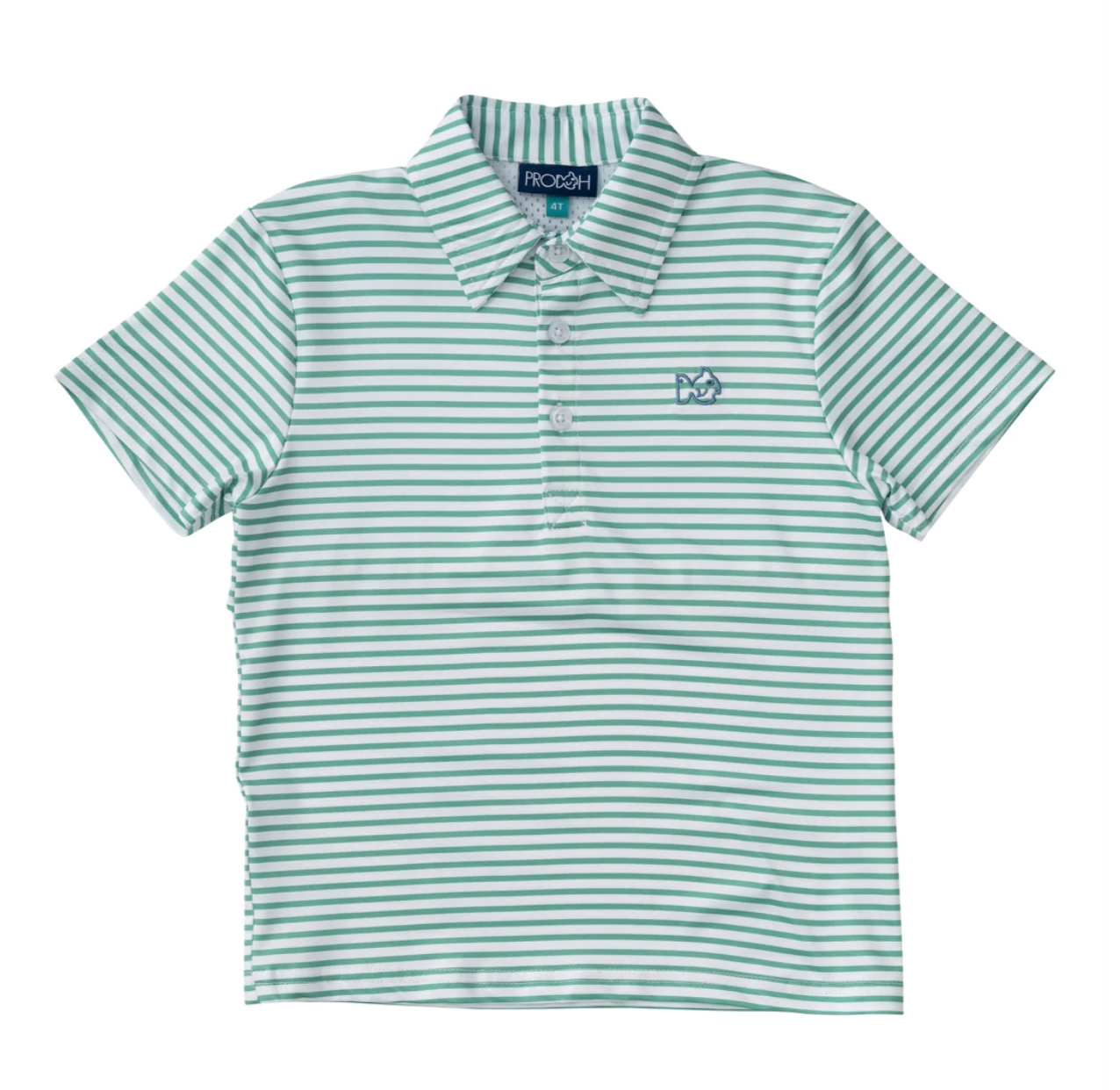 Pro Performance Polo, Green Spruce Stripe - Magpies Paducah