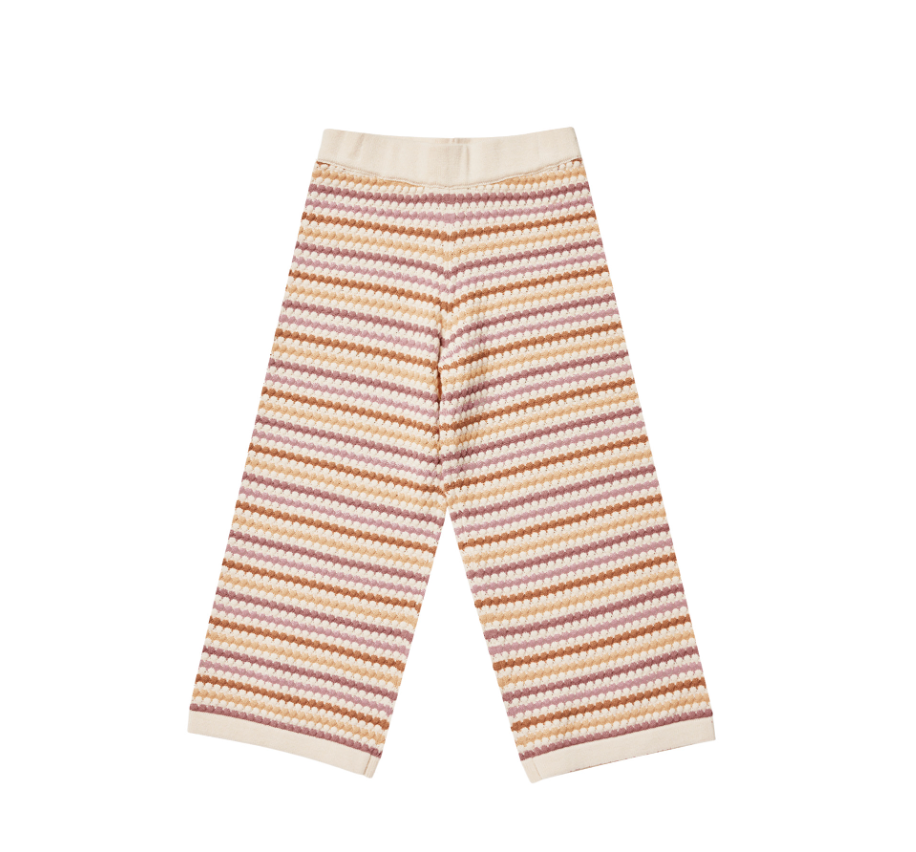 Knit Wide Leg Pant, Honeycomb Stripe - Magpies Paducah