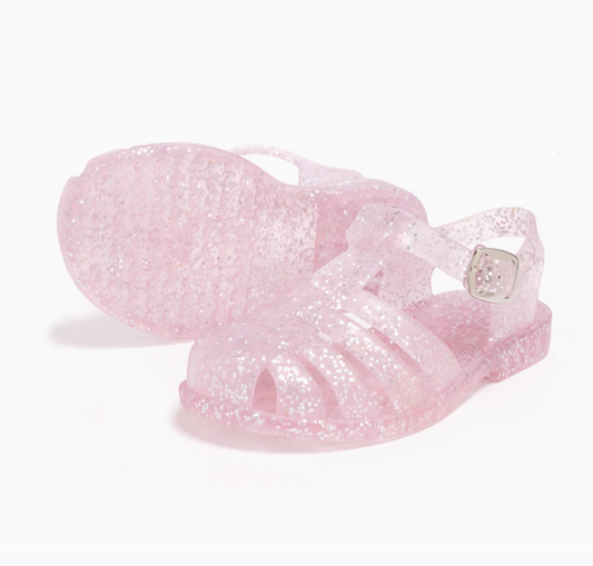 Pink Glitter Jelly Sandal - Magpies Paducah