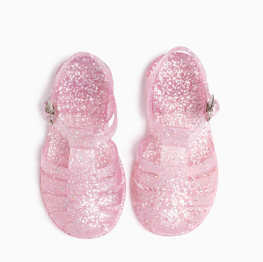 Pink Glitter Jelly Sandal - Magpies Paducah