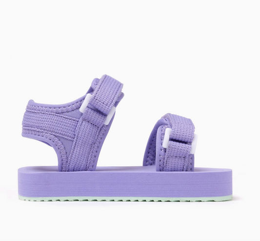 Purple/Green Beach Sandals - Magpies Paducah
