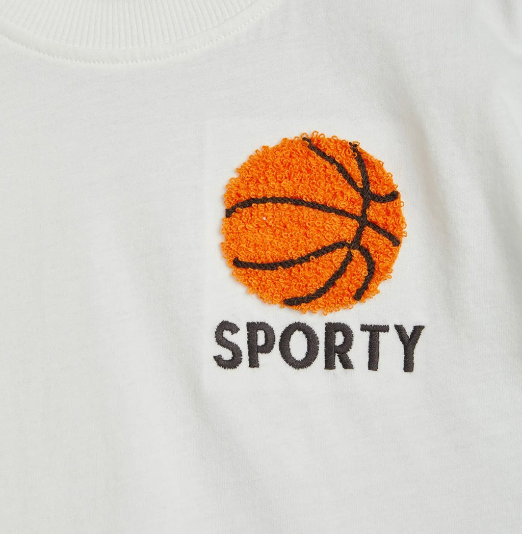 Basketball Chenille Embroidered Tee - Magpies Paducah