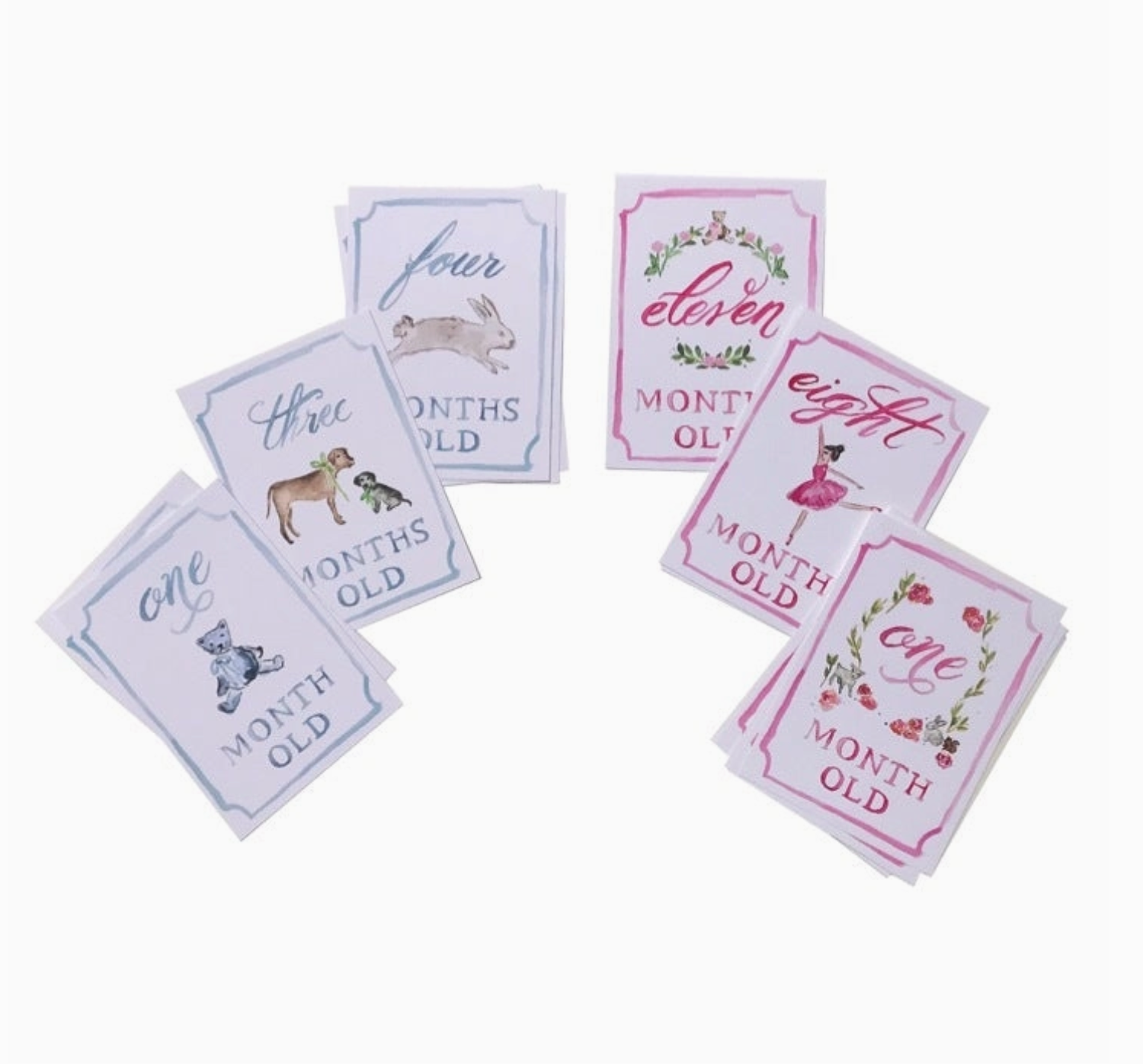 Monthly Milestone Card Set (2 colors!) | Magpies Paducah