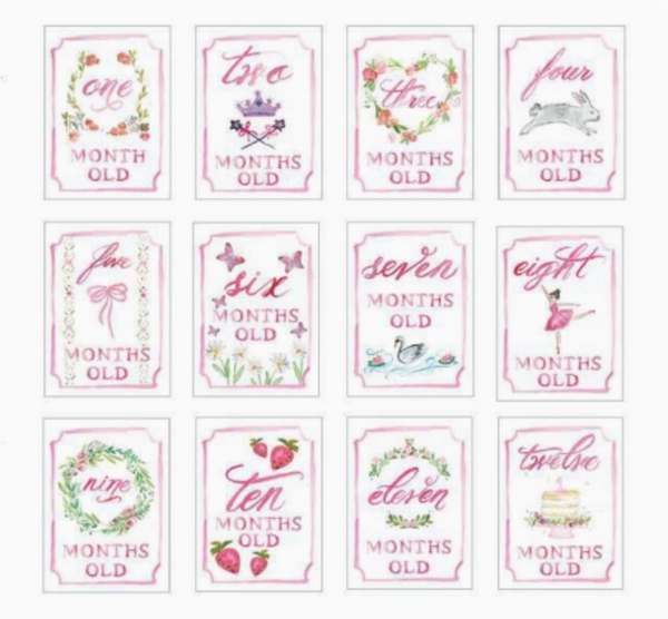 Monthly Milestone Card Set (2 colors!) - Magpies Paducah