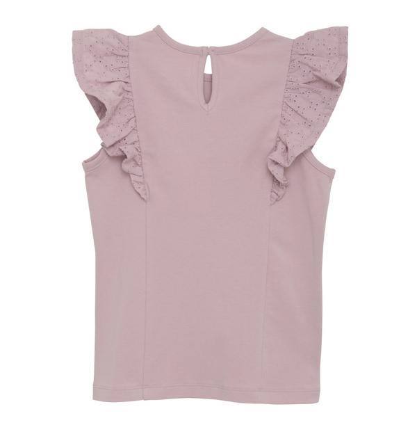 Eyelet Ruffle Tank, Dawn Pink - Magpies Paducah