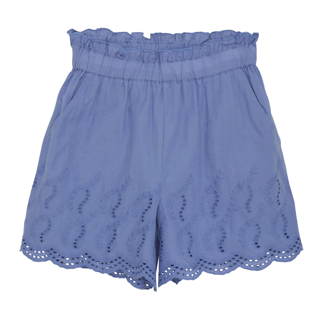 Embroidered Shorts, Colony Blue - Magpies Paducah