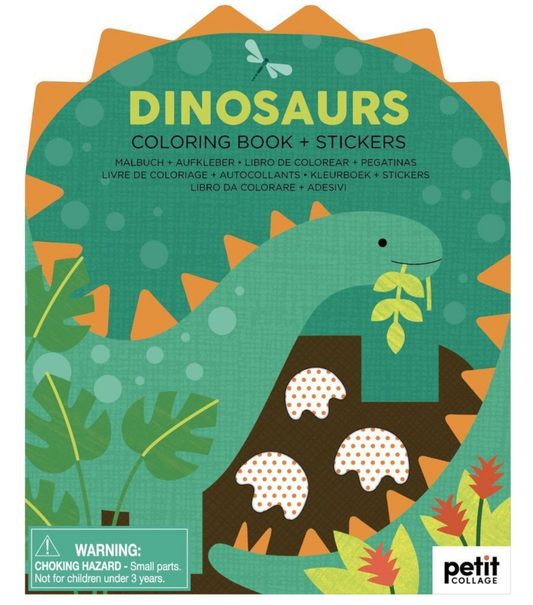 Coloring Book w/ Stickers, Dinosaurs - Magpies Paducah