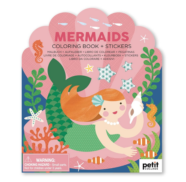 Coloring Book w/ Stickers, Mermaids - Magpies Paducah