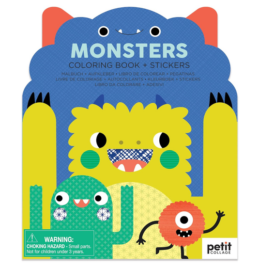 Coloring Book w/ Stickers, Monsters - Magpies Paducah