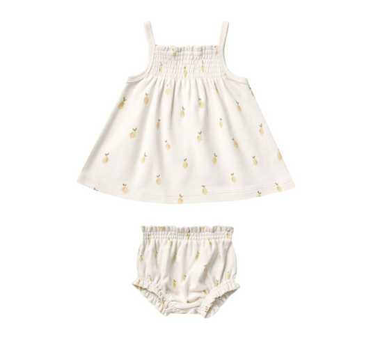 Smocked Tank + Bloomer Set, Lemons - Magpies Paducah