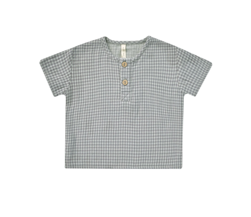 Henry Top, Blue Gingham - Magpies Paducah