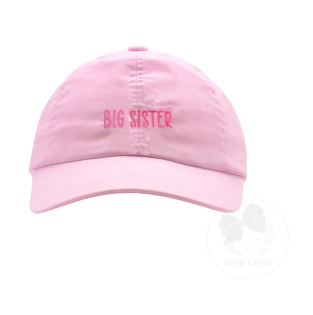 Embroidered Seersucker Hat, Big Sis (Assorted Sizes!) - Magpies Paducah
