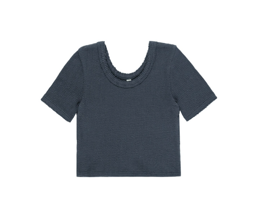 Scallop Tee, Indigo | 10-12y