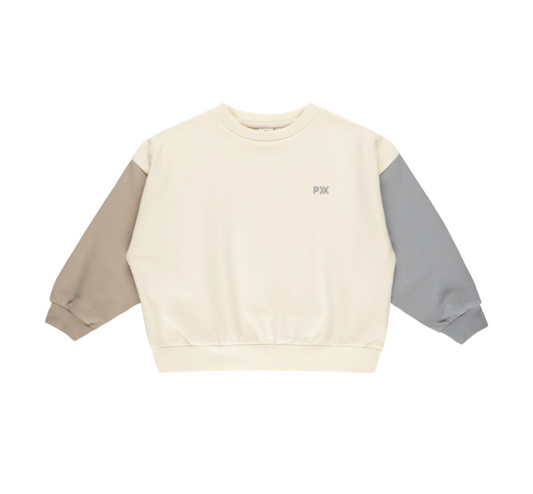 Relaxed Sweatshirt, Colorblock