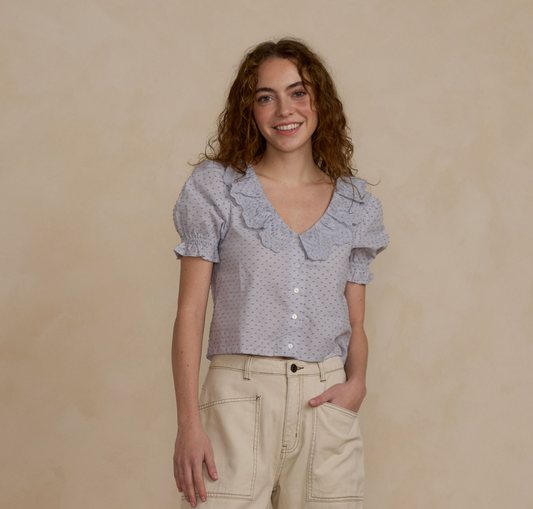 Women's Bella Blouse, Dusty Blue