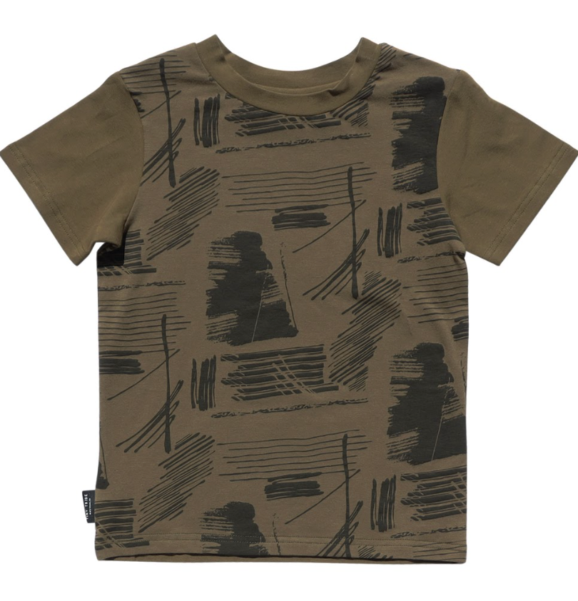 Abstract T-shirt, Olive Green