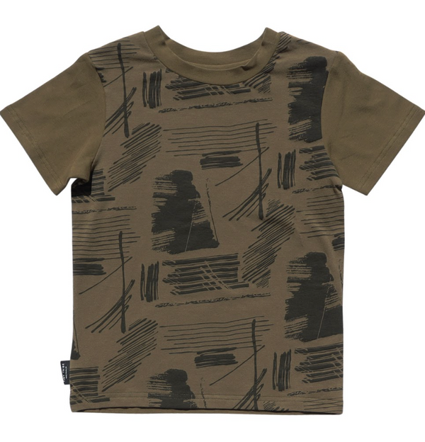 Abstract T-shirt, Olive Green