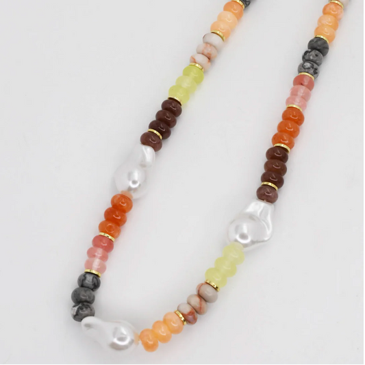 Autumn Pearl Gemstone Necklace - Magpies Paducah