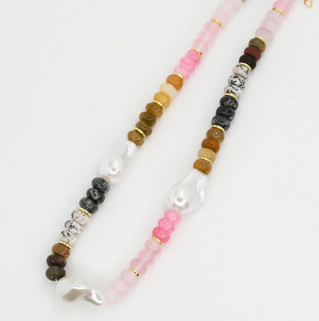 Tierra Pearl Gemstone Necklace