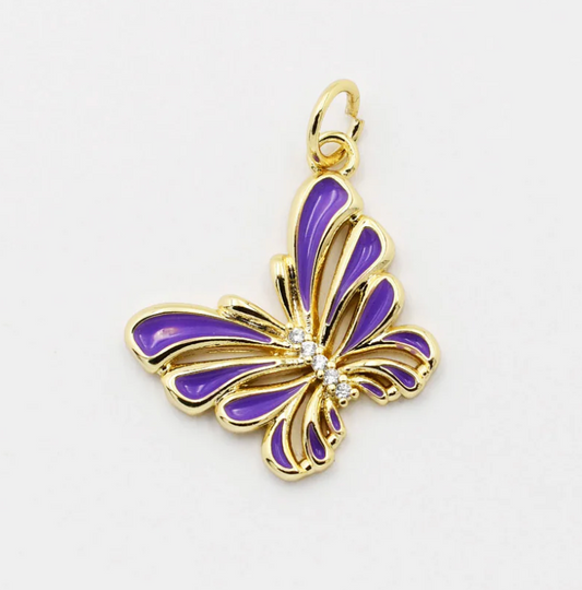 Colorful Butterfly Charm (5 colors!) - Magpies Paducah
