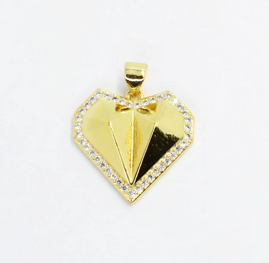 Diamond Shape Heart Charm