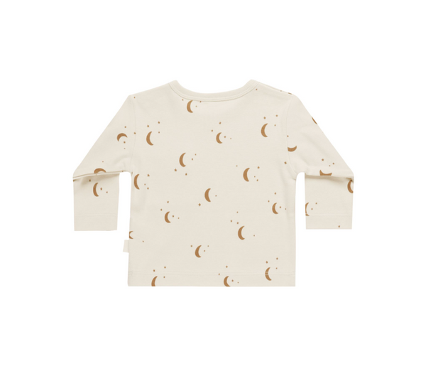 Long Sleeve Pocket Tee, Moons | 2-3y