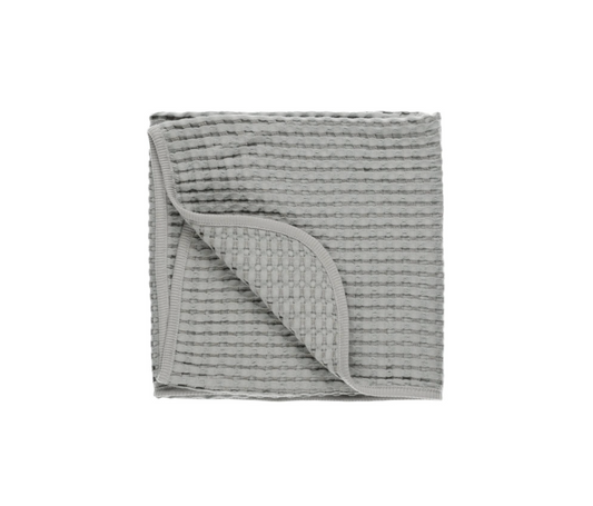 Waffle Baby Blanket, Dusty Blue - Magpies Paducah