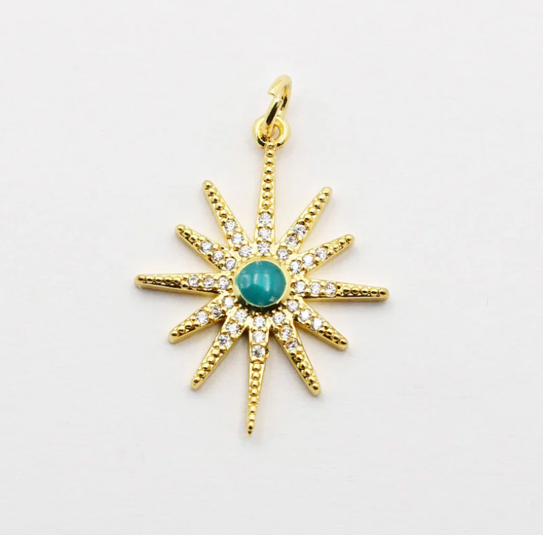 Turquoise Star Charm