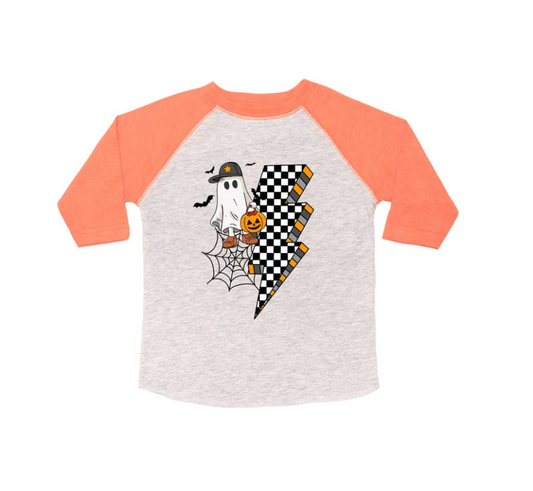 Checker Ghost Baseball Tee - Magpies Paducah