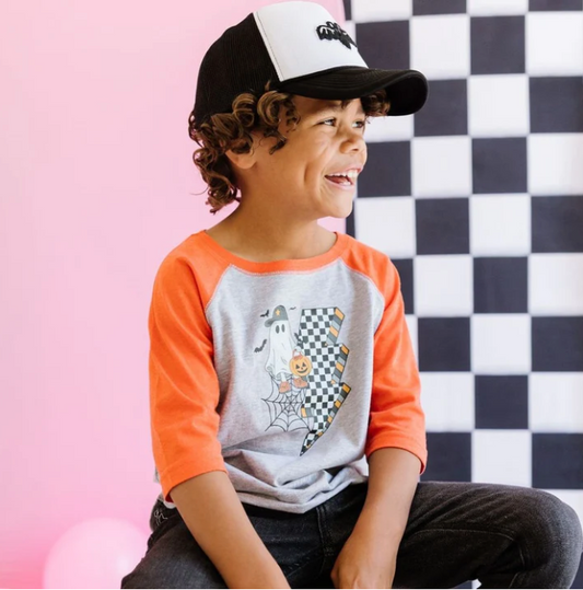 Checker Ghost Baseball Tee - Magpies Paducah