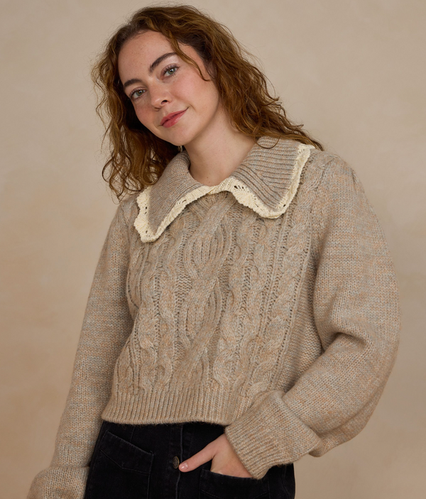 Women's Alice Sweater, Heathered Sand