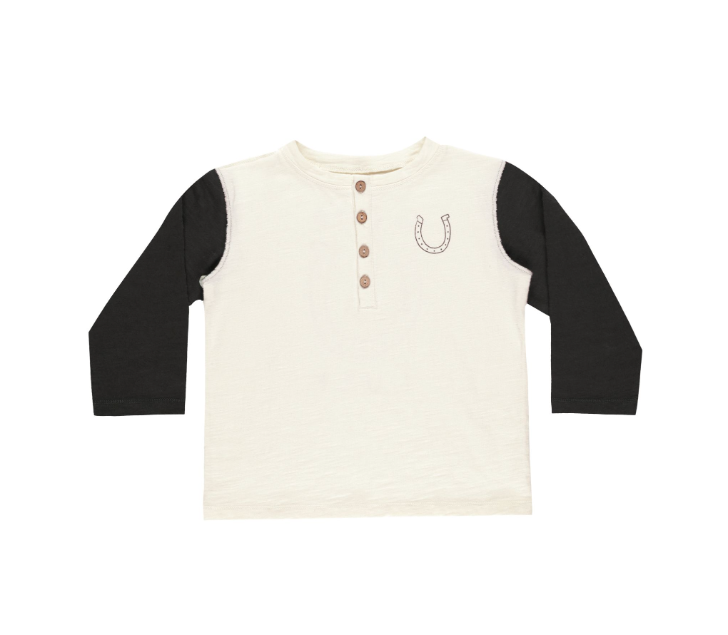 Henley Ling Sleeve Tee, Good Luck