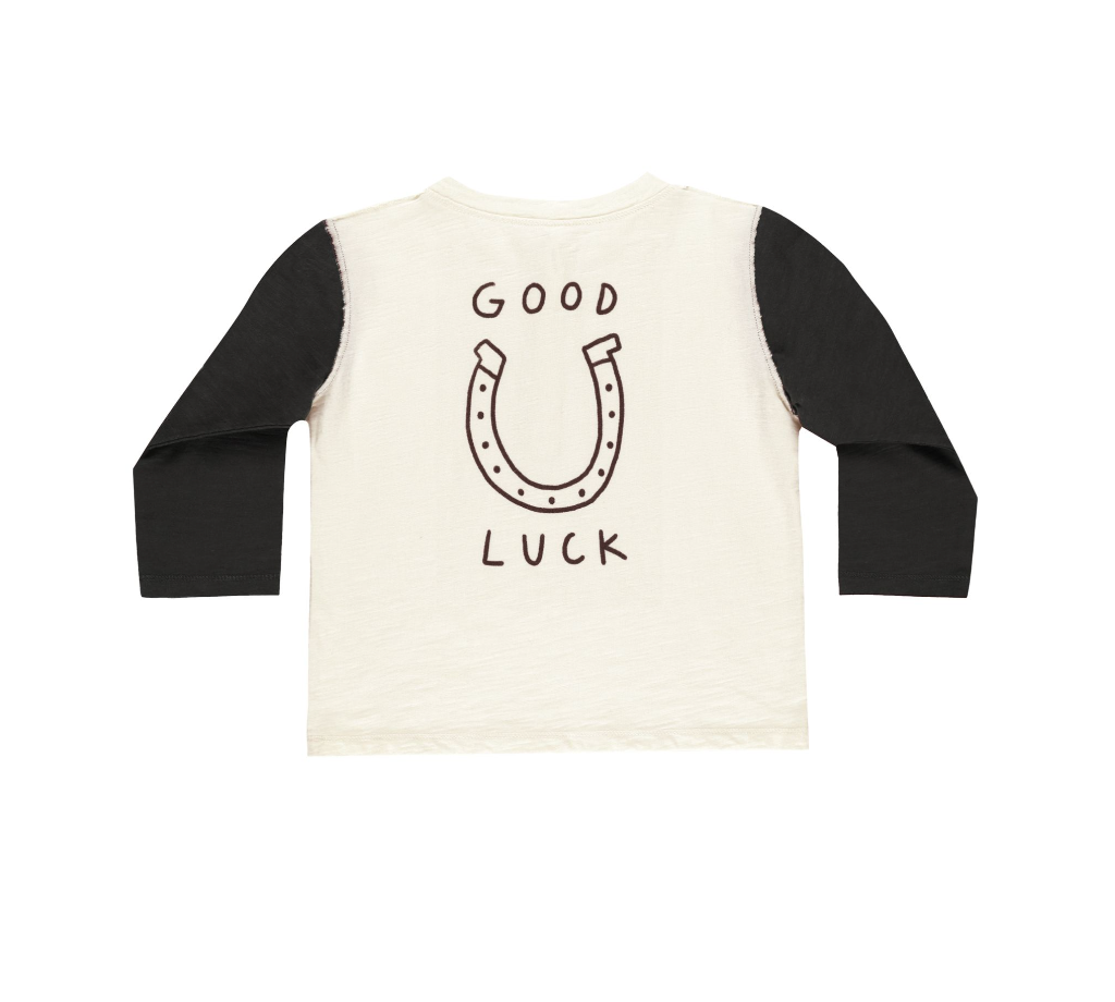 Henley Ling Sleeve Tee, Good Luck