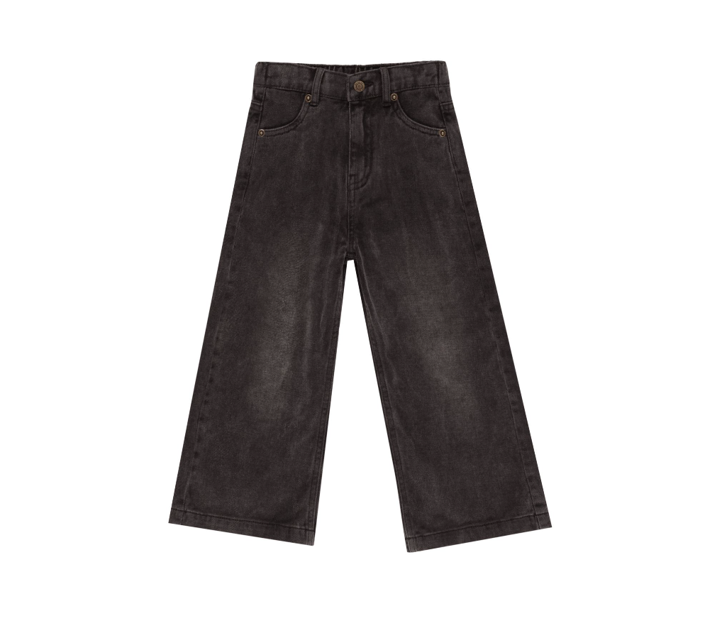 Straight Leg Pant, Washed Black