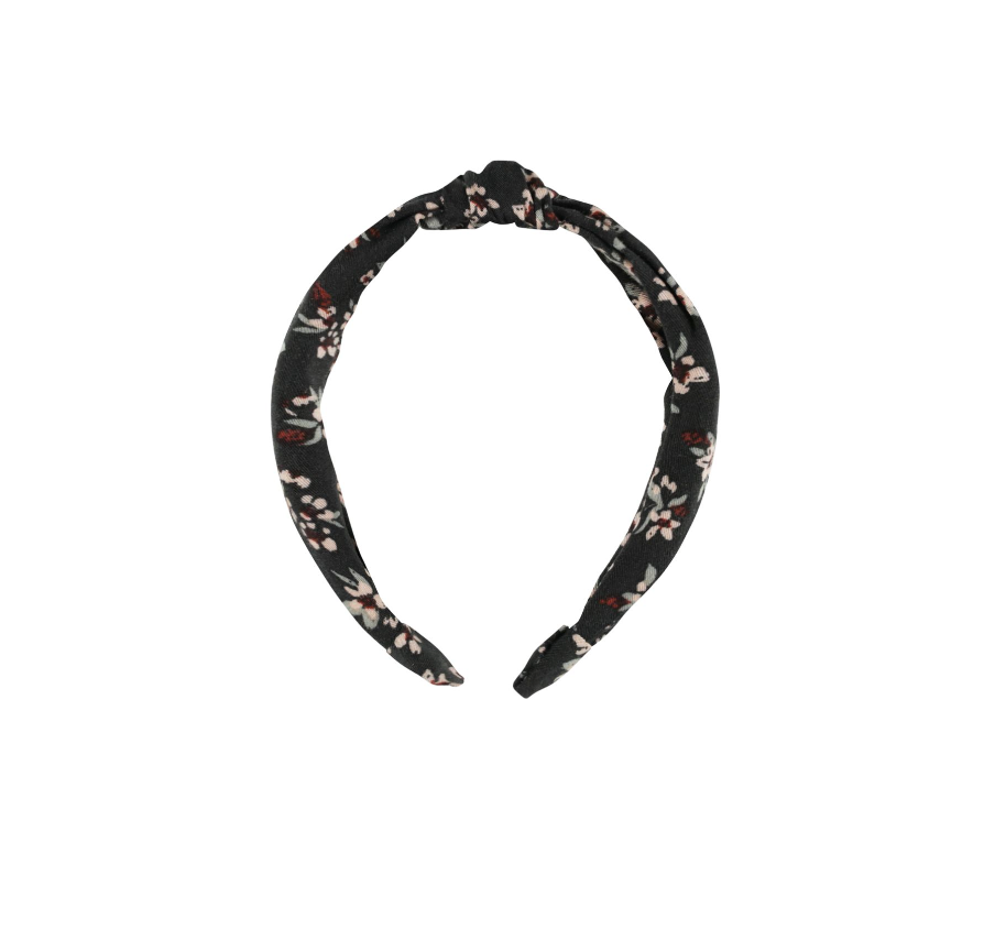 Knotted Headband, Dark Floral