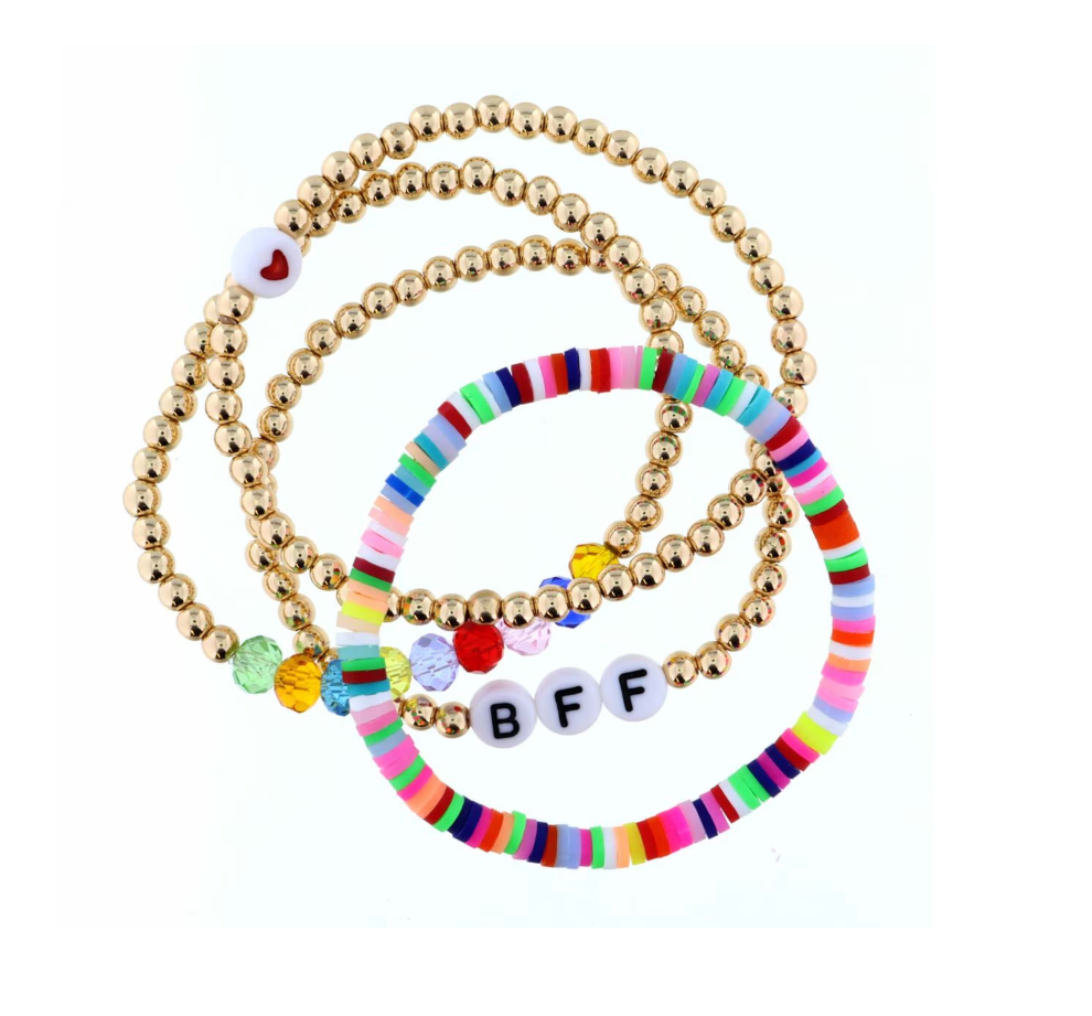 Multicolor & Gold BFF Bracelet set