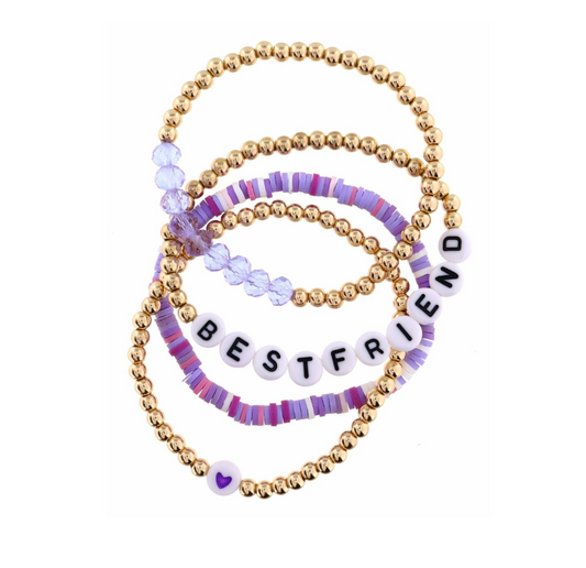 Purple & Gold Bestfriend Bracelets