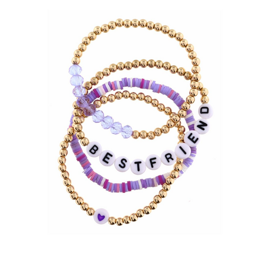 Purple & Gold Bestfriend Bracelets - Magpies Paducah