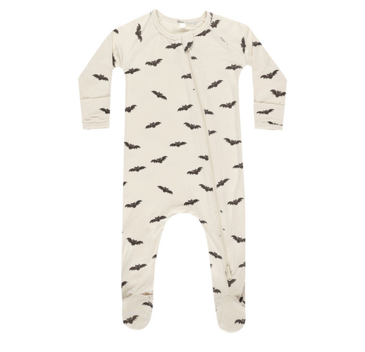 Bamboo Zip Footie, Bats | newborn