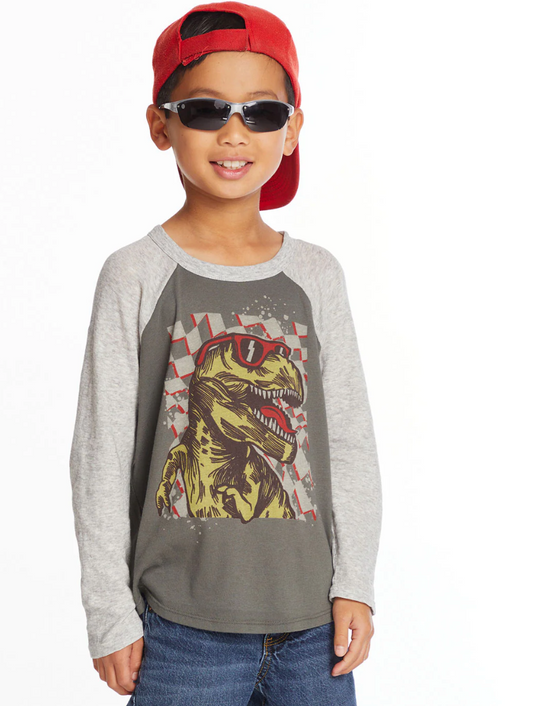 Jersey Raglan Tee, Cool Dino