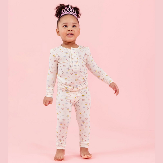 Long SLeeve PJ Set, Princess Friends