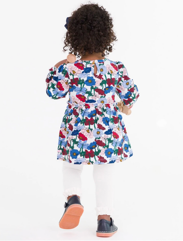 Knit Skirted Romper, Poppy Petals