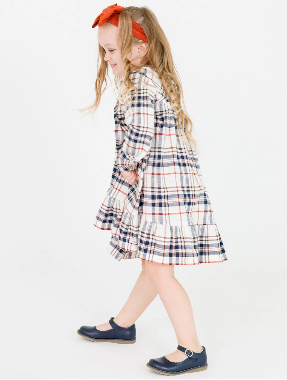 Ruffle Hem Dress, Homegrown Harvest Plaid