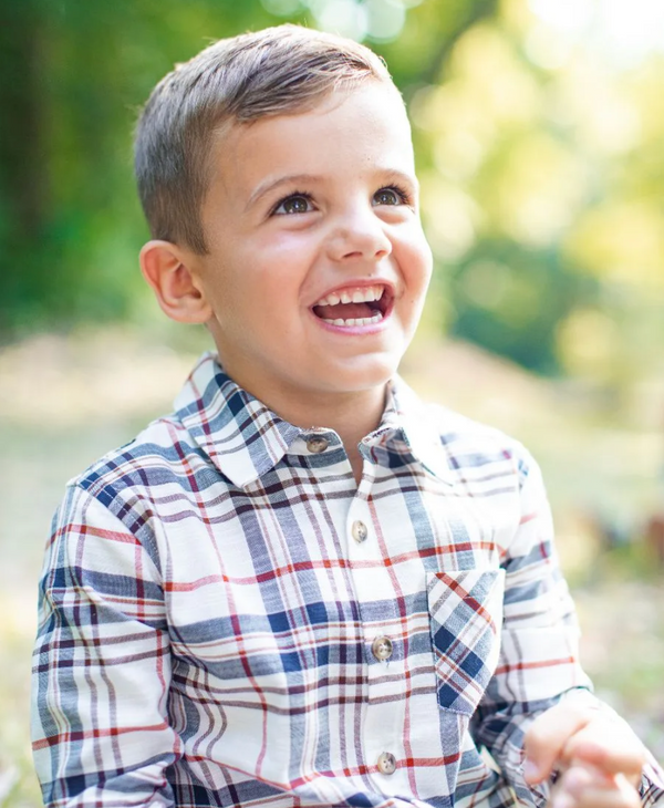 Lone Sleeve Button Down, Homegrown Harvest Plaid