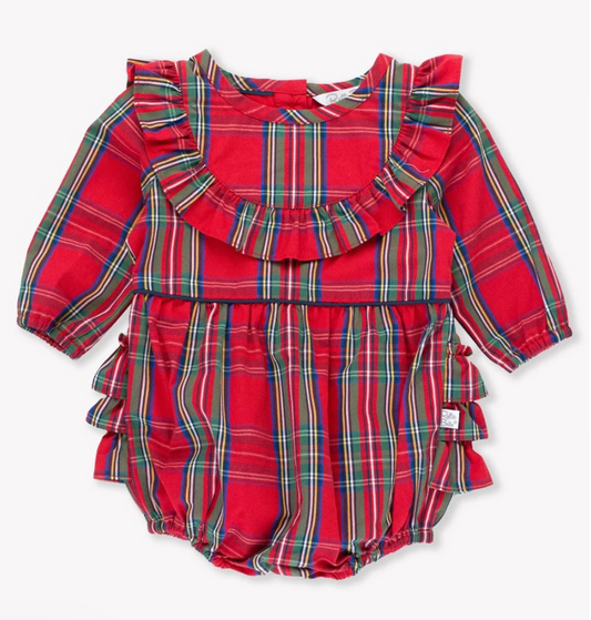 Bubble Romper, 'Tis The Season Plaid