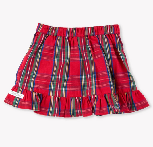 Ruffle Wrap Skirt, 'Tis The Season Plaid