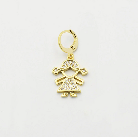 Rhinestone Girl Charm - Magpies Paducah