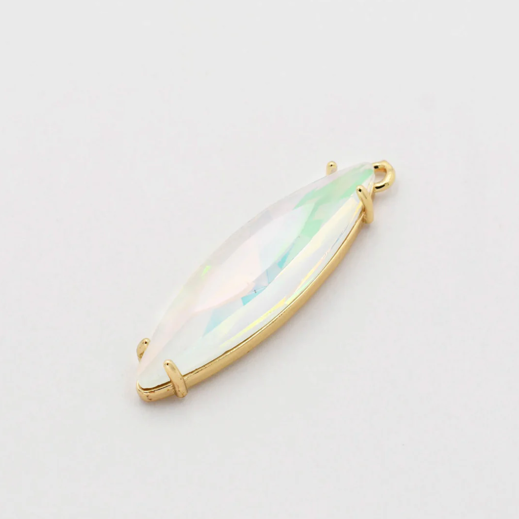 Iridescent Long Tear Charm