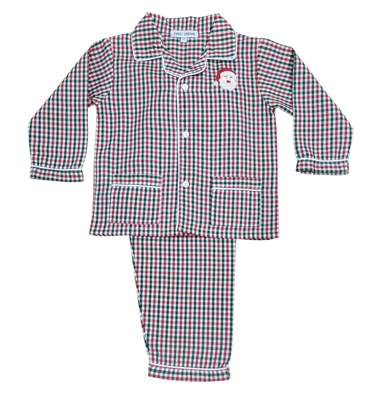 Santa Gingham PJ Set